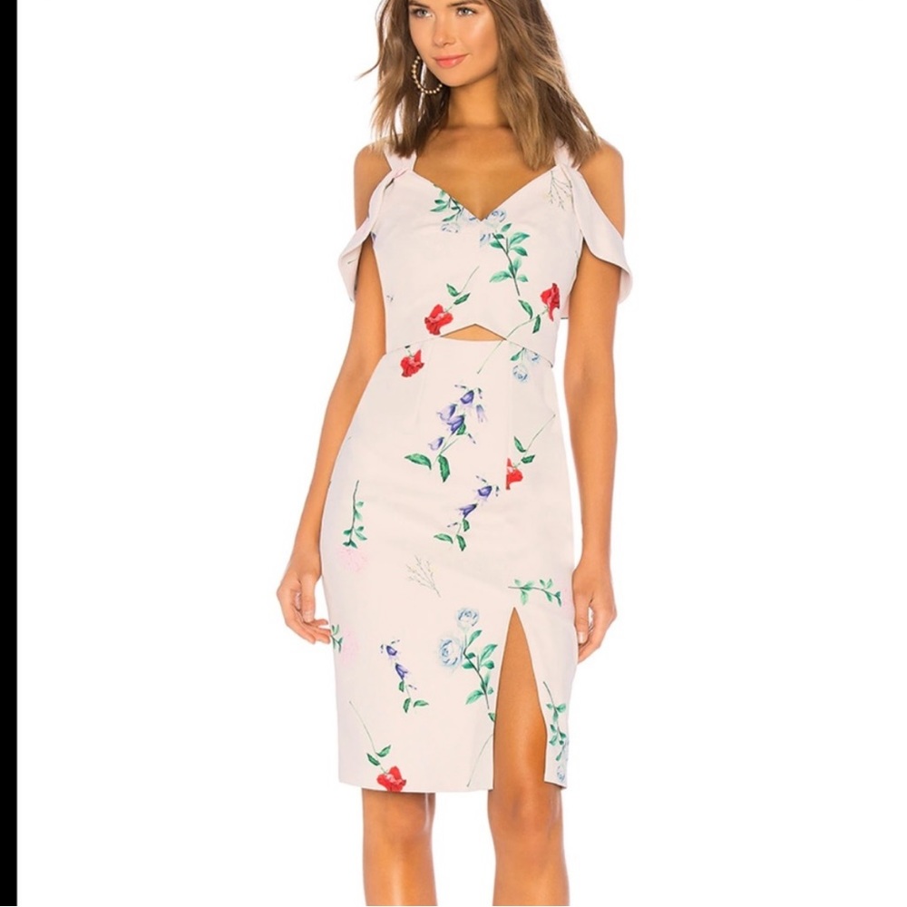 Elliatt NWT Archibald Pink Floral Dress Sz L - Picture 2 of 8